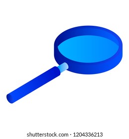 Magnify glass icon. Isometric of magnify glass vector icon for web design isolated on white background