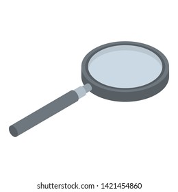Magnify glass icon. Isometric of magnify glass vector icon for web design isolated on white background