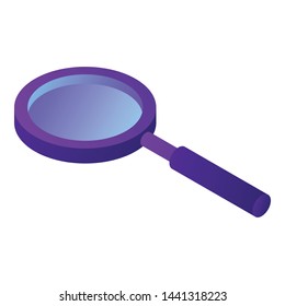 Magnify glass icon. Isometric of magnify glass vector icon for web design isolated on white background