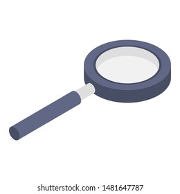 Magnify glass icon. Isometric of magnify glass vector icon for web design isolated on white background