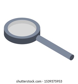 Magnify glass icon. Isometric of magnify glass vector icon for web design isolated on white background