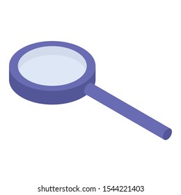 Magnify glass icon. Isometric of magnify glass vector icon for web design isolated on white background