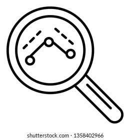 Magnify glass icon. Outline magnify glass vector icon for web design isolated on white background