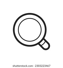 Magnify glass icon. Vector illustration.