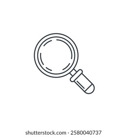 Magnify glass. Research, find icon symbol vector illustration isolated on white background