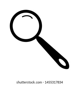 Magnify glass or search icon, flat vector graphic on isolated white background.