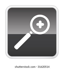 Magnify glass. Vector Button. Icon