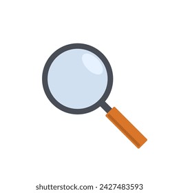 Magnify glass vector icon. Zoom magnify glass enlarge lupe zoom symbol concept illustration symbol