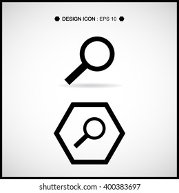 Magnify icon great for any use. Vector EPS10.