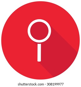 Magnify icon Icon with a long shadow