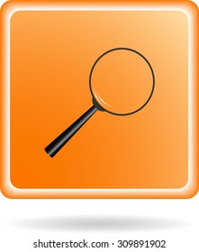 Magnify icon. Loupe.  Vector illustration