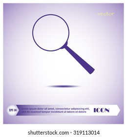 Magnify icon. Loupe. Vector illustration