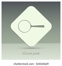 Magnify icon. Loupe. Vector illustration