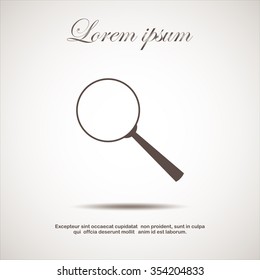 Magnify icon. Lupe, lens icon .Vector illustration