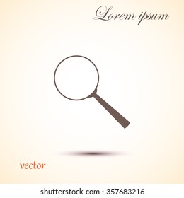 Magnify icon. Lupe, lens icon .Vector illustration