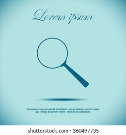 Magnify icon. Lupe, lens icon .Vector illustration