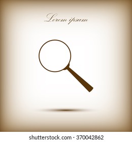Magnify icon. Lupe, lens icon .Vector illustration