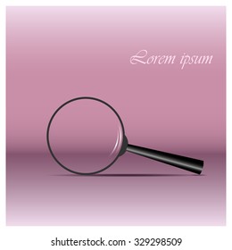 Magnify icon. Lupe. Vector illustration