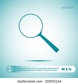Magnify icon. Lupe. Vector illustration