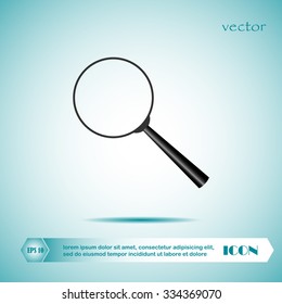 Magnify icon. Lupe. Vector illustration