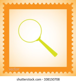 Magnify icon. Lupe. Vector illustration