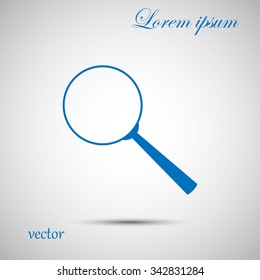 Magnify icon. Lupe. Vector illustration