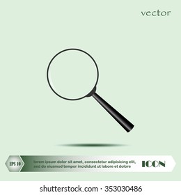 Magnify icon. Lupe. Vector illustration