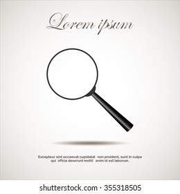 Magnify icon. Lupe. Vector illustration