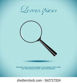 Magnify icon. Lupe. Vector illustration