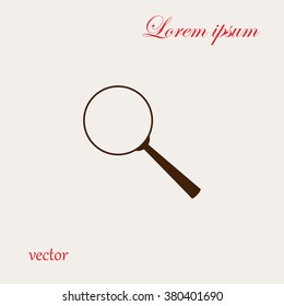 Magnify icon. Lupe. Vector illustration