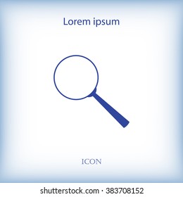 Magnify icon. Lupe. Vector illustration
