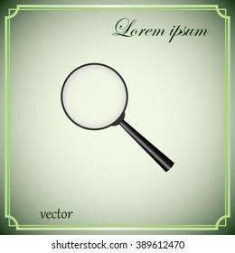 Magnify icon. Lupe. Vector illustration