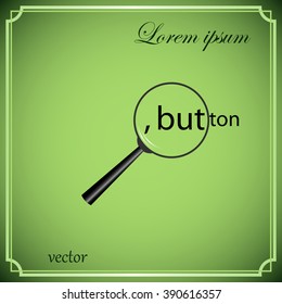Magnify icon. Lupe. Vector illustration