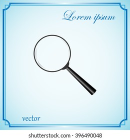 Magnify icon. Lupe. Vector illustration