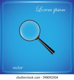 Magnify icon. Lupe. Vector illustration