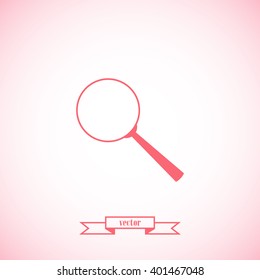 Magnify icon. Lupe. Vector illustration