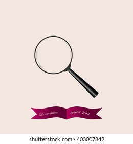 Magnify icon. Lupe. Vector illustration