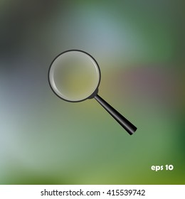 Magnify icon. Lupe. Vector illustration