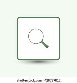 Magnify icon. Lupe. Vector illustration