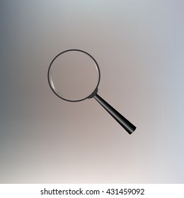 Magnify icon. Lupe. Vector illustration