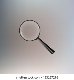 Magnify icon. Lupe. Vector illustration