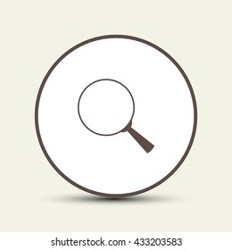 Magnify icon. Lupe. Vector illustration