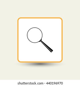 Magnify icon. Lupe. Vector illustration