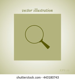 Magnify icon. Lupe. Vector illustration