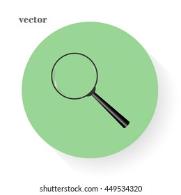 Magnify icon. Lupe. Vector illustration