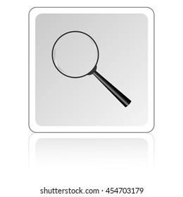 Magnify icon. Lupe. Vector illustration