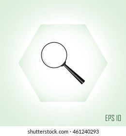 Magnify icon. Lupe. Vector illustration