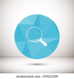 Magnify icon. Lupe. Vector illustration