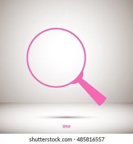 Magnify icon. Lupe. Vector illustration