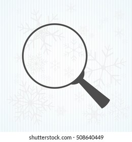 Magnify icon. Lupe. Vector illustration